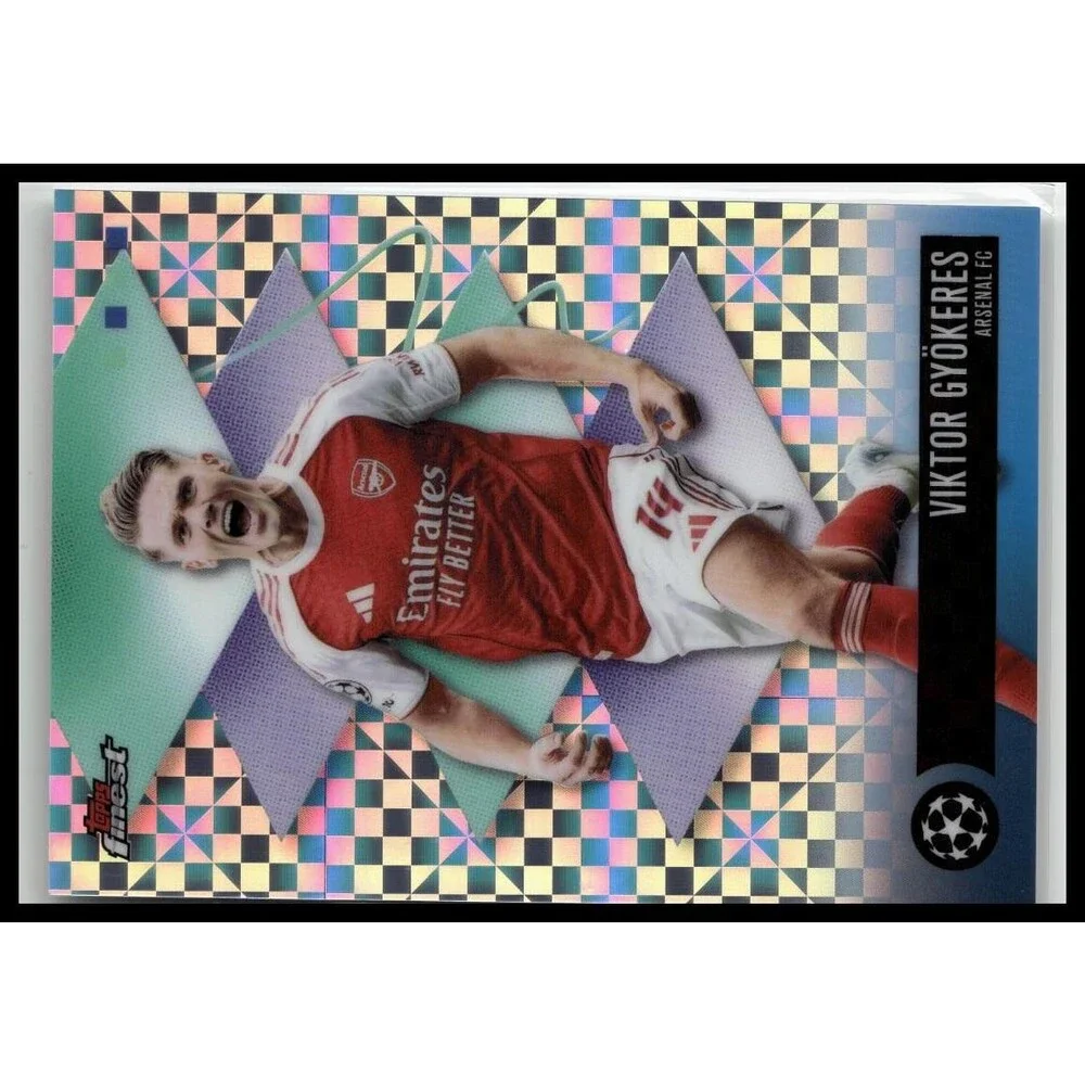 2025-26 Finest Viktor Gyökeres Arsenal Checkerboard Refractor #14